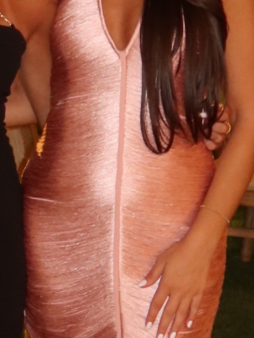Zara Dusty Pink V-Neck Fringe Mini Dress - Picture 2 of 4